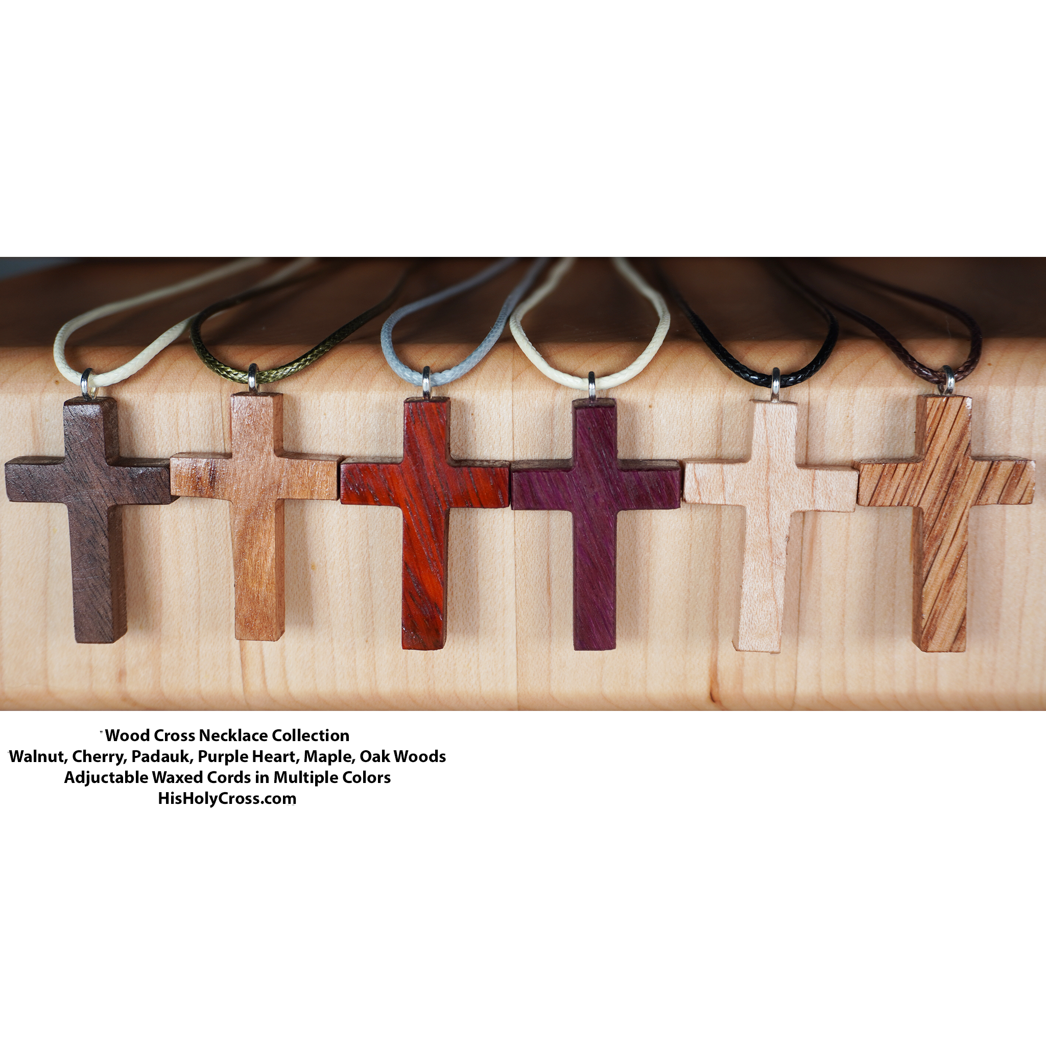 Wood Cross Necklace